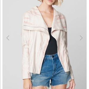 COPY - BLANKNYC Tie Dye Faux Suede Drape Front Jacket